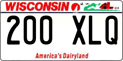 WI license plate 200XLQ