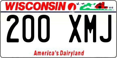 WI license plate 200XMJ