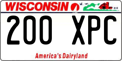 WI license plate 200XPC