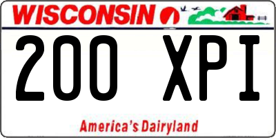 WI license plate 200XPI