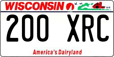 WI license plate 200XRC