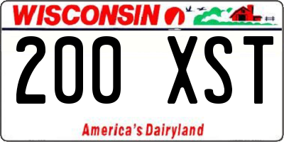 WI license plate 200XST