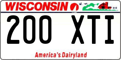 WI license plate 200XTI