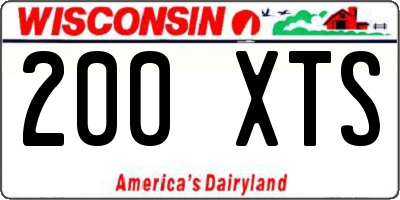WI license plate 200XTS