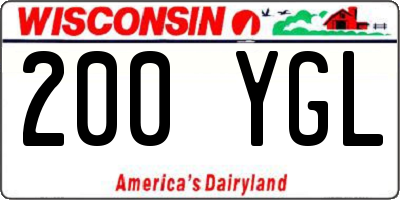 WI license plate 200YGL