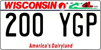 WI license plate 200YGP