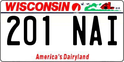 WI license plate 201NAI