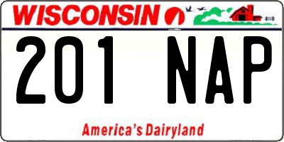 WI license plate 201NAP