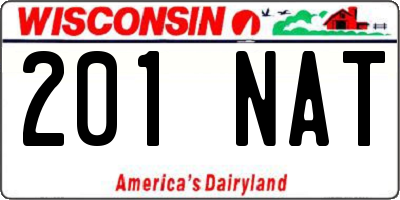 WI license plate 201NAT