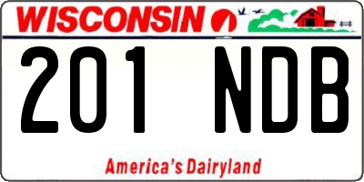 WI license plate 201NDB