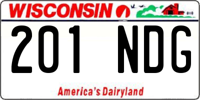 WI license plate 201NDG