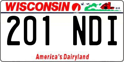 WI license plate 201NDI