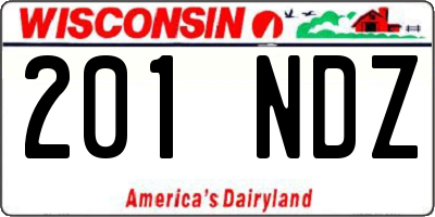 WI license plate 201NDZ