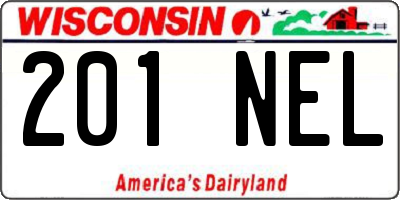 WI license plate 201NEL