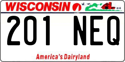 WI license plate 201NEQ