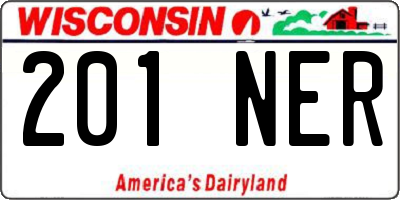 WI license plate 201NER