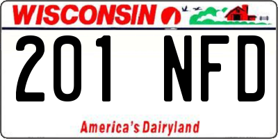 WI license plate 201NFD