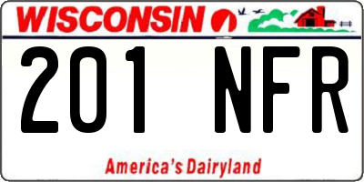 WI license plate 201NFR
