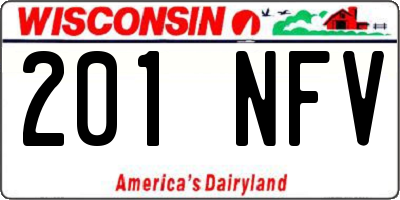 WI license plate 201NFV