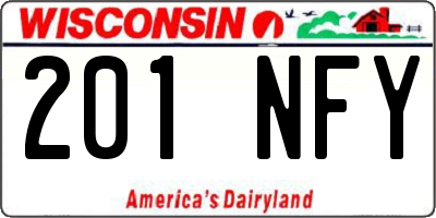 WI license plate 201NFY