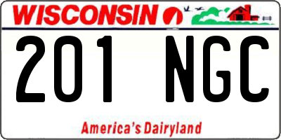 WI license plate 201NGC