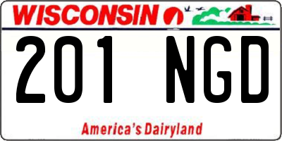 WI license plate 201NGD