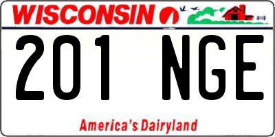WI license plate 201NGE