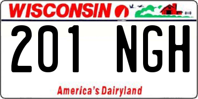 WI license plate 201NGH