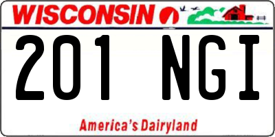 WI license plate 201NGI