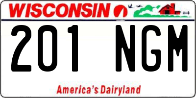 WI license plate 201NGM