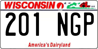 WI license plate 201NGP