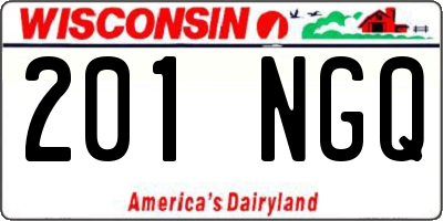 WI license plate 201NGQ