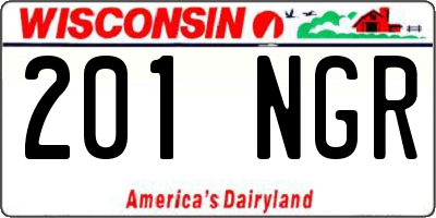 WI license plate 201NGR