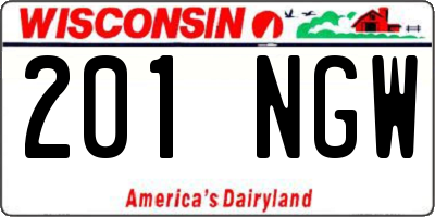 WI license plate 201NGW