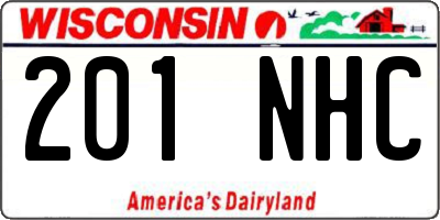 WI license plate 201NHC