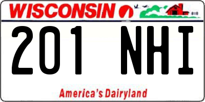 WI license plate 201NHI