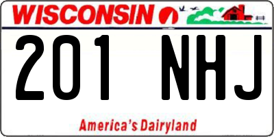 WI license plate 201NHJ
