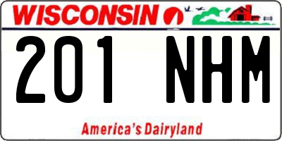 WI license plate 201NHM