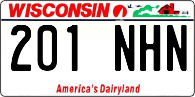 WI license plate 201NHN
