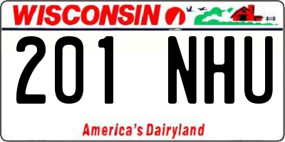 WI license plate 201NHU