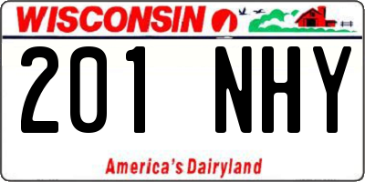 WI license plate 201NHY
