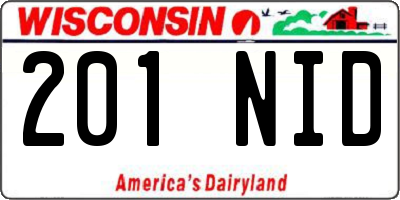 WI license plate 201NID