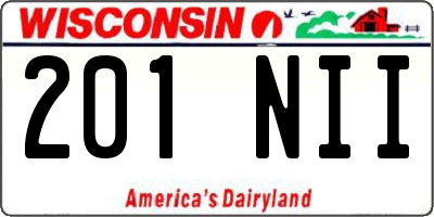 WI license plate 201NII
