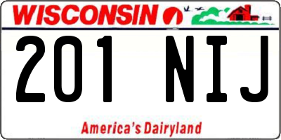 WI license plate 201NIJ