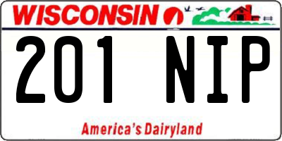 WI license plate 201NIP