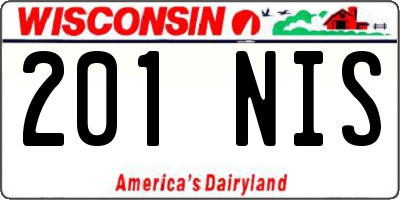 WI license plate 201NIS