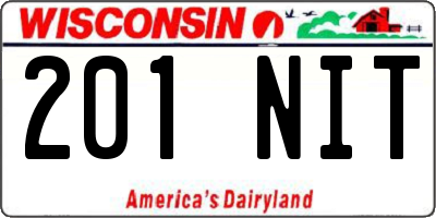 WI license plate 201NIT