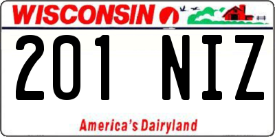 WI license plate 201NIZ
