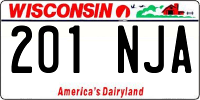 WI license plate 201NJA