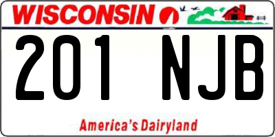 WI license plate 201NJB